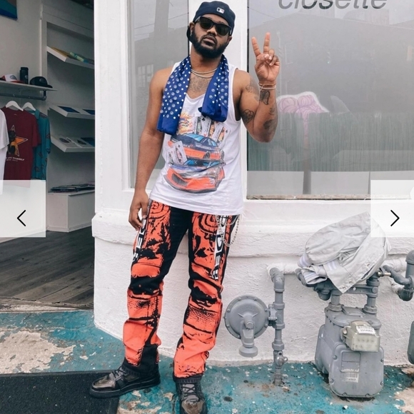 Levi's painted Worked Moto Jean's Vintage SP5DER - Picture 5 of 10